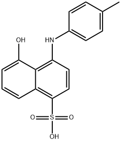 8-(4-methylanilino)-1-naphthol-5-sulfonic acid Struktur