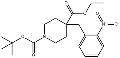 ETHYL N-BOC-4-(2-NITROBENZYL)PIPERIDINE-4-CARBOXYLATE Struktur