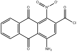 4-Amino-9,10-dihydro-1-nitro-9,10-dioxo-2-anthracenecarboxylic acid chloride Struktur