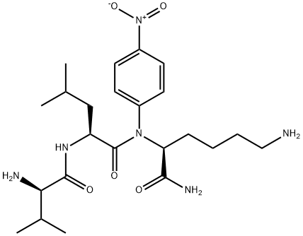 valyl-leucyl-lysine 4-nitroanilide Struktur