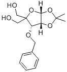 3-O-Benzyl-4-(hydroxymethyl-1,2-O-isopropylidene)-alpha-D-erythropentofuranose Struktur