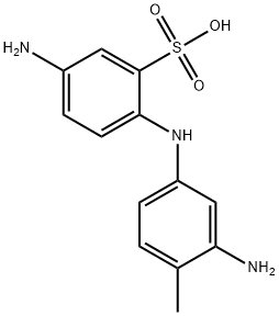 5-Amino-2-[(3-amino-4-methylphenyl)amino]benzenesulfonic acid Struktur