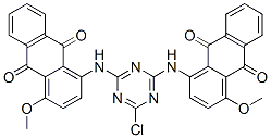 1,1'-[(6-Chloro-1,3,5-triazine-2,4-diyl)diimino]bis[4-methoxy-9,10-anthraquinone] Struktur