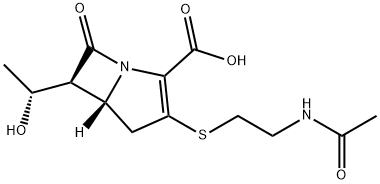 (5R,6S)-3-[[2-(Acetylamino)ethyl]thio]-6-[(R)-1-hydroxyethyl]-7-oxo-1-azabicyclo[3.2.0]hept-2-ene-2-carboxylic acid Struktur