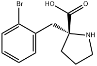 (R)-ALPHA-(2-BROMOBENZYL)-PROLINE-HCL Struktur