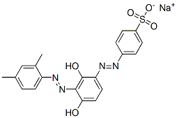 sodium 4-[[3-[(2,4-dimethylphenyl)azo]-2,4-dihydroxyphenyl]azo]benzenesulphonate  Struktur