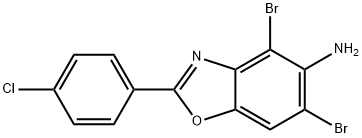 4,6-DIBROMO-2-(4-CHLOROPHENYL)-1,3-BENZOXAZOL-5-AMINE Struktur