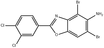 4,6-DIBROMO-2-(3,4-DICHLOROPHENYL)-1,3-BENZOXAZOL-5-AMINE Struktur