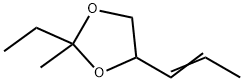 1,3-Dioxolane,  2-ethyl-2-methyl-4-(1-propenyl)-  (9CI) Struktur