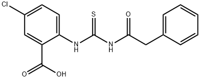 5-CHLORO-2-[[[(PHENYLACETYL)AMINO]THIOXOMETHYL]AMINO]-BENZOIC ACID Struktur