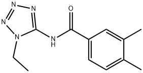 Benzamide, N-(1-ethyl-1H-tetrazol-5-yl)-3,4-dimethyl- (9CI) Struktur