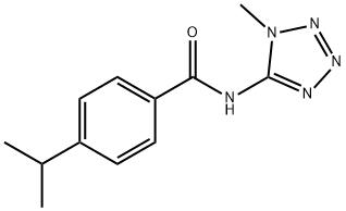 Benzamide, 4-(1-methylethyl)-N-(1-methyl-1H-tetrazol-5-yl)- (9CI) Struktur