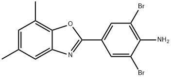 2,6-DIBROMO-4-(5,7-DIMETHYL-1,3-BENZOXAZOL-2-YL)ANILINE Struktur