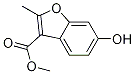 3-benzofurancarboxylic acid, 6-hydroxy-2-Methyl-, Methyl ester Struktur