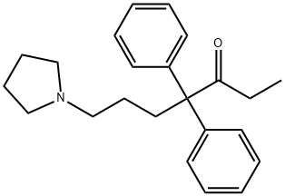 4,4-Diphenyl-7-pyrrolizino-3-heptanone Struktur