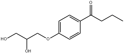 3-(p-Butyrylphenoxy)-1,2-propanediol Struktur