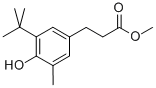 Methyl-3-(3-tert.-butyl-4-hydroxy-5-methylphenyl)propionat Struktur