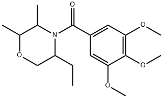 2,3-Dimethyl-5-ethyl-4-(3,4,5-trimethoxybenzoyl)morpholine Struktur