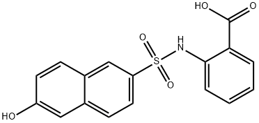 2-(2-hydroxynaphthalene-6-sulfonamido)benzoic acid Struktur