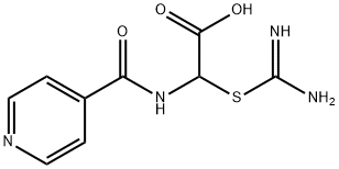 (Amidinothio)[(4-pyridinylcarbonyl)amino]acetic acid Struktur