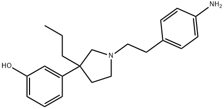 3-[1-(4-Aminophenethyl)-3-propyl-3-pyrrolidinyl]phenol Struktur