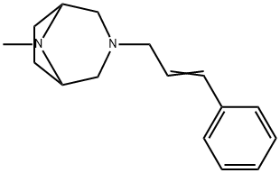 3-(3-Phenylallyl)-8-methyl-3,8-diazabicyclo[3.2.1]octane Struktur