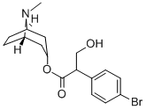 4-Bromo-α-(hydroxymethyl)benzeneacetic acid 8-methyl-8-azabicyclo[3.2.1]octan-3-yl ester Struktur