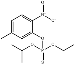 Thiophosphoric acid O-ethyl O-isopropyl O-(2-nitro-5-methylphenyl) ester Struktur