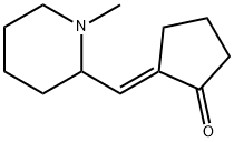 Cyclopentanone, 2-[(1-methyl-2-piperidinyl)methylene]-, (2E)- (9CI) Struktur