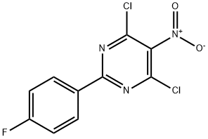 4,6-DICHLORO-2-(4-FLUOROPHENYL)-5-NITROPYRIMIDINE Struktur