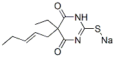 5-Ethyl-5-(2-pentenyl)-2-sodiothio-4,6(1H,5H)-pyrimidinedione Struktur