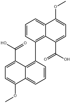 5,5'-dimethoxy-1,1'-binaphthalene-8,8'-dicarboxylic acid Struktur