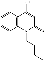 1-butyl-4-hydroxy-2-quinolone Struktur