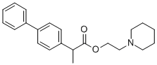 Methyl-p-xenylacetate ester of beta-piperidinoethanol Struktur