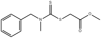 [[[Methyl(phenylmethyl)amino]thioxomethyl]thio]acetic acid methyl ester Struktur