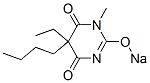 5-Butyl-5-ethyl-1-methyl-2-sodiooxy-4,6(1H,5H)-pyrimidinedione Struktur