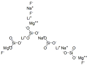 Lithium magnesium sodium fluoride silicate Struktur