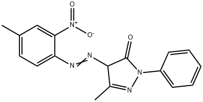 2,4-dihydro-5-methyl-4-[(4-methyl-2-nitrophenyl)azo]-2-phenyl-3H-pyrazol-3-one  Struktur