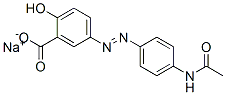 sodium 5-[[4-(acetylamino)phenyl]azo]salicylate Struktur