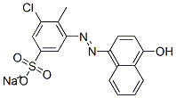 3-Chloro-5-[(4-hydroxy-1-naphthalenyl)azo]-4-methylbenzenesulfonic acid sodium salt Struktur