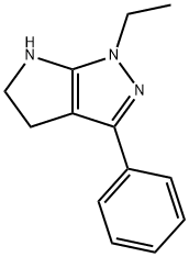 Pyrrolo[2,3-c]pyrazole, 1-ethyl-1,4,5,6-tetrahydro-3-phenyl- (9CI) Struktur