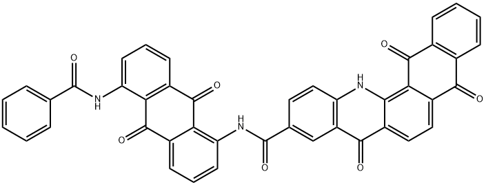 N-[5-(benzoylamino)-9,10-dihydro-9,10-dioxoanthryl]-5,8,13,14-tetrahydro-5,8,14-trioxonaphth[2,3-c]acridine-10-carboxamide|N-[5-(苯甲酰氨基)-9,10-二氫-9,10-二氧代-1-蒽基]-5,8,13,14-四氫-5,8,14-三氧代萘并[2,3-C]吖啶-10-甲酰胺