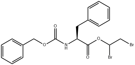 N-Benzyloxycarbonyl-3-phenyl-L-alanine 1,2-dibromoethyl ester Struktur