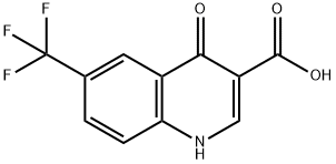 4-oxo-6-(trifluoromethyl)-1,4-dihydroquinoline-3-carboxylic acid Struktur