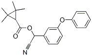 （ＲＳ）－α－シアノ－３－フェノキシベンジル２，２，３，３－テトラメチルシクロプロパンカルボキシラート 化學構(gòu)造式