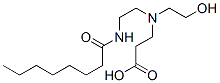 N-(2-hydroxyethyl)-N-[2-[(1-oxooctyl)amino]ethyl]-beta-alanine Struktur