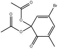 3-Bromo-5-methyl-6-oxo-2,4-cyclohexadienylidenediacetate Struktur