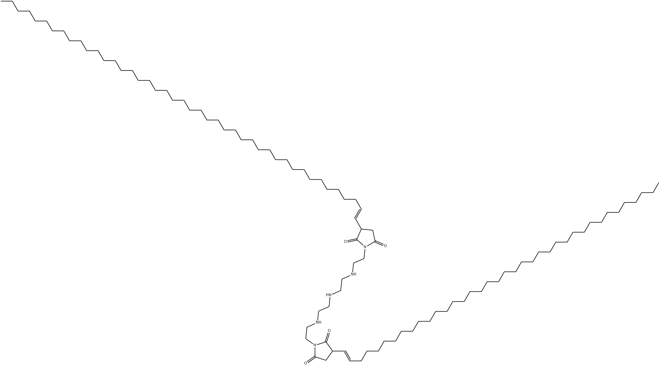 1-[2-[[2-[[2-[[2-[2,5-dioxo-3-(tetratetracontenyl)-1-pyrrolidinyl]ethyl]amino]ethyl]amino]ethyl]amino]ethyl]-3-(octatriacontenyl)pyrrolidine-2,5-dione  Struktur