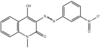 4-hydroxy-1-methyl-3-[(3-nitrophenyl)azo]-2-quinolone Structure