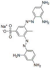 sodium 2,6-bis[(2,4-diaminophenyl)azo]toluene-4-sulphonate Struktur